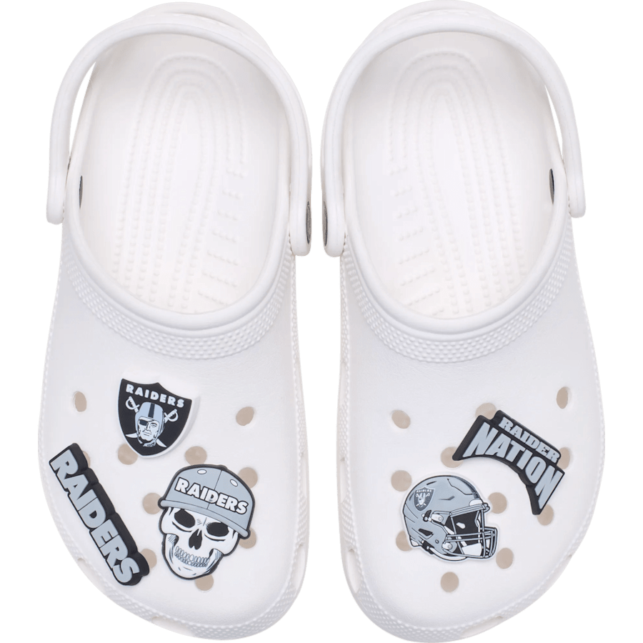 Crocs / NFL Las Vegas Raiders 5 Pack Jibbitz Shoe Charm Discount