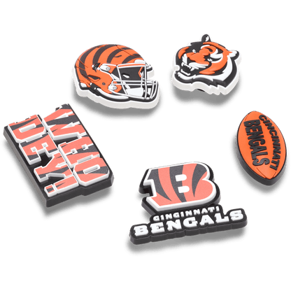 Crocs NFL Cincinnati Bengals 5 Pack Jibbitz Shoe Charm Discount