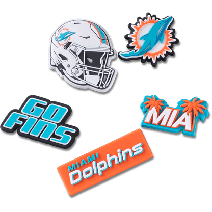 Crocs | NFL Miami Dolphins 5 Pack Jibbitz Shoe Charm Online