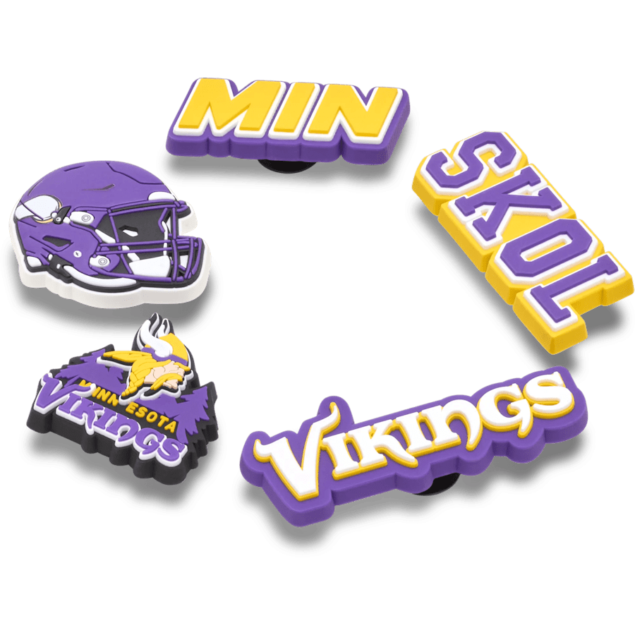 Crocs NFL Minnesota Vikings 5 Pack Jibbitz Shoe Charm Sale