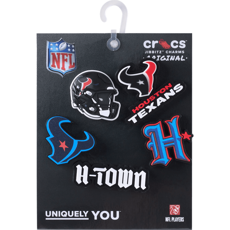 Crocs NFL Houston Texans 5 Pack Jibbitz Shoe Charm On Sale