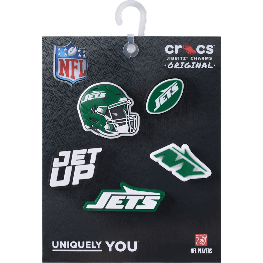 Crocs NFL New York Jets 5 Pack Jibbitz Shoe Charm On Sale