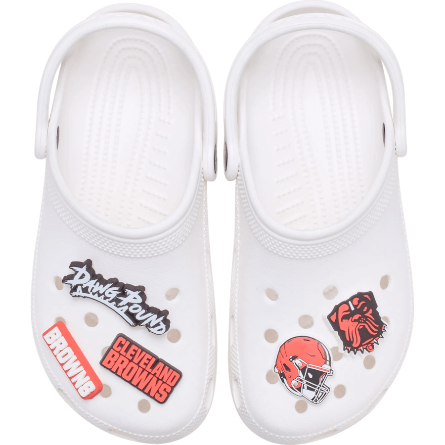 Crocs NFL Cleveland Browns 5 Pack Jibbitz Shoe Charm Discount