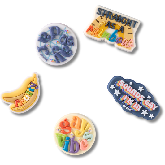 Crocs Irreverent Pride 5 Pack Jibbitz™ charms On Sale