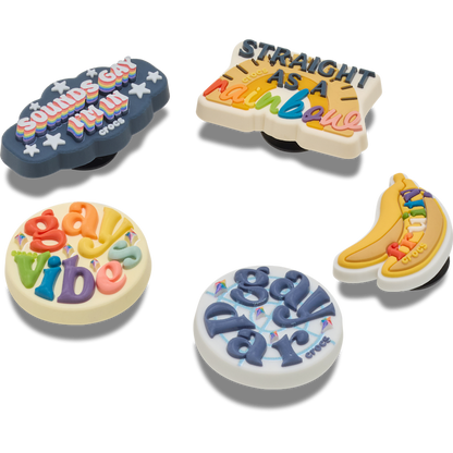 Crocs Irreverent Pride 5 Pack Jibbitz™ charms On Sale
