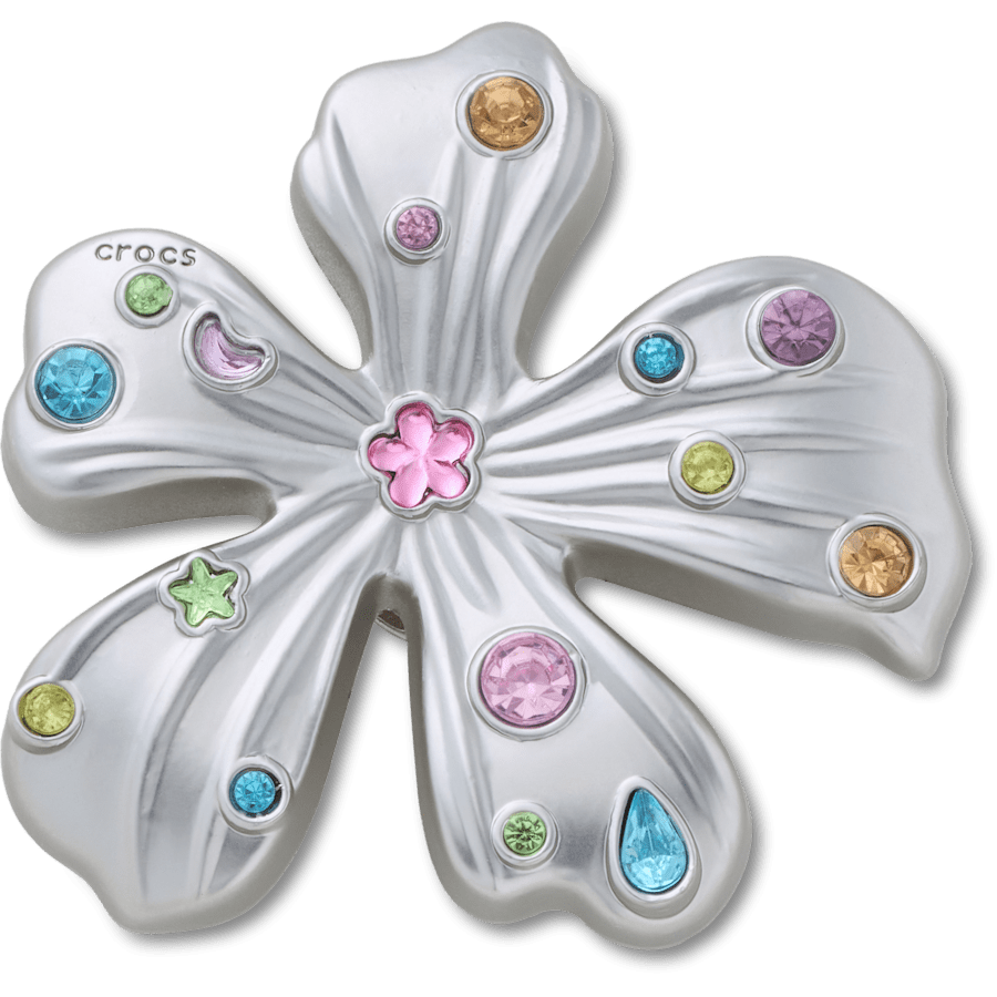 Crocs Silver Meta Gem Flower Jibbitz™ charms Outlet