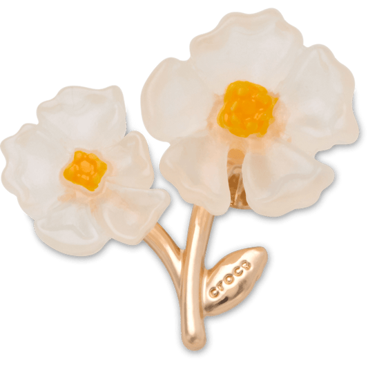 Crocs White Floral Blossom Jibbitz™ charms Sale