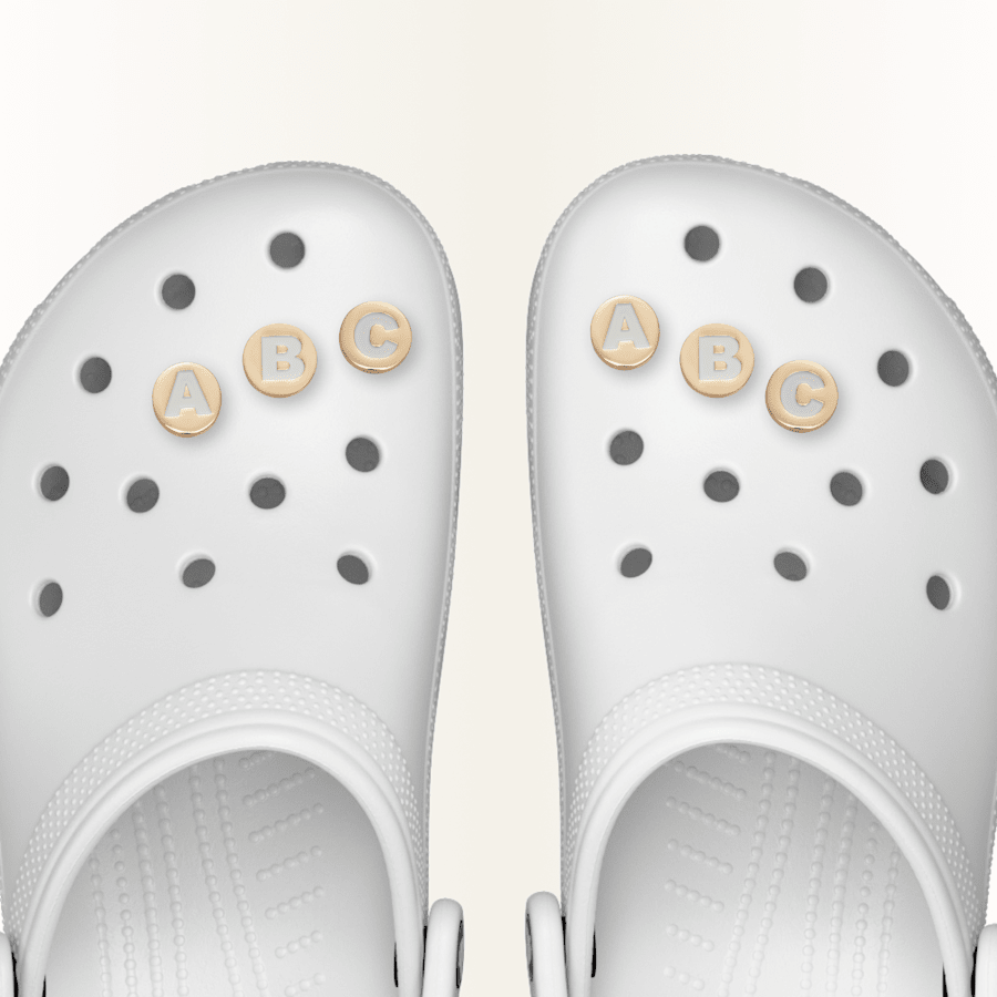 Crocs - Gold Letter A-Z Jibbitz Shoe Charm For Sale