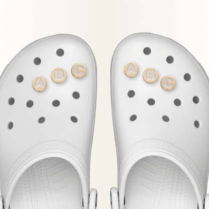 Crocs - Gold Letter A-Z Jibbitz Shoe Charm For Sale