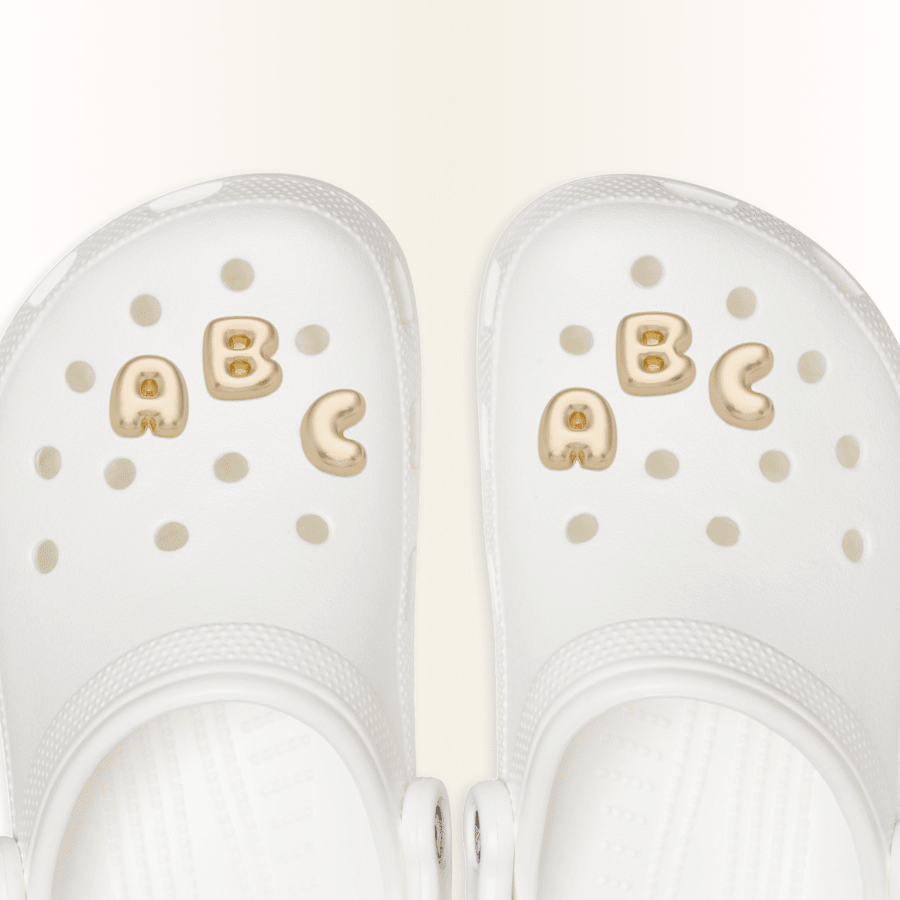 Crocs Gold Bubble Letter A-Z Jibbitz™ charms Outlet