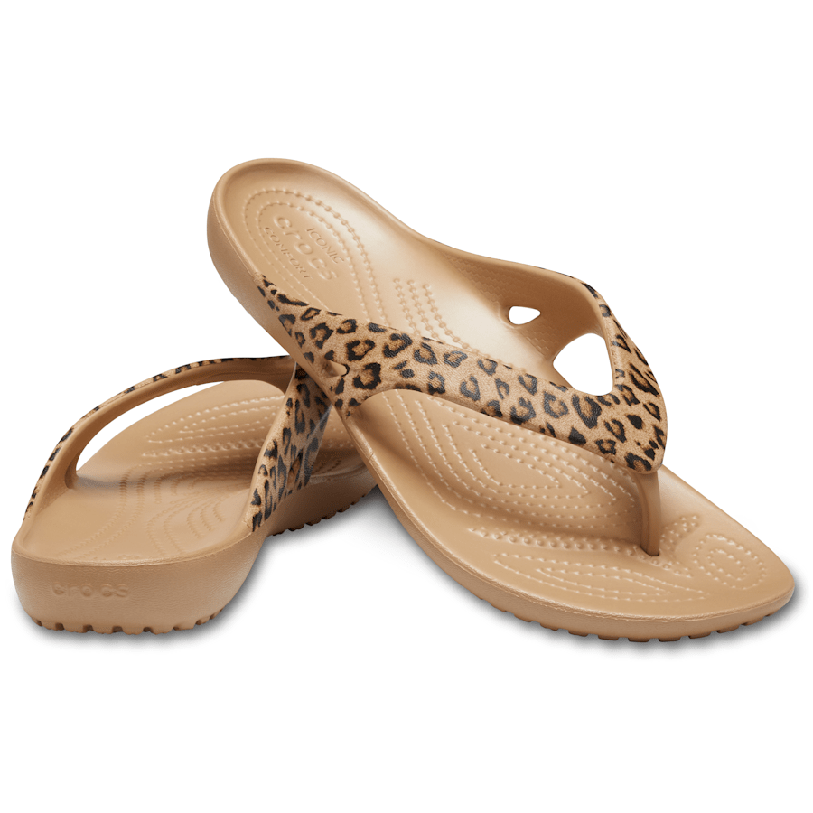 Crocs Women's Kadee II Leopard Flip Sale