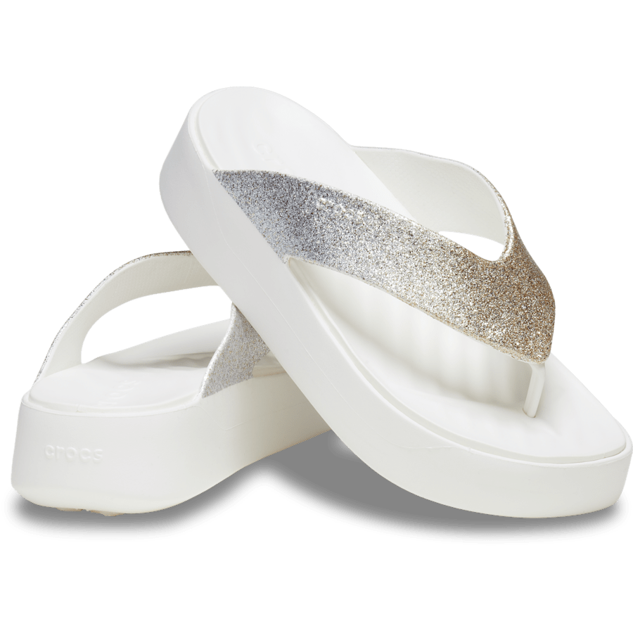 Crocs Getaway Chunky Glitter Platform Flip Discount