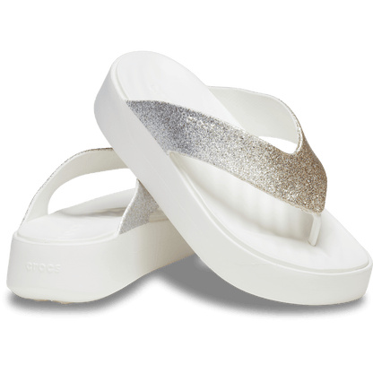 Crocs Getaway Chunky Glitter Platform Flip Discount