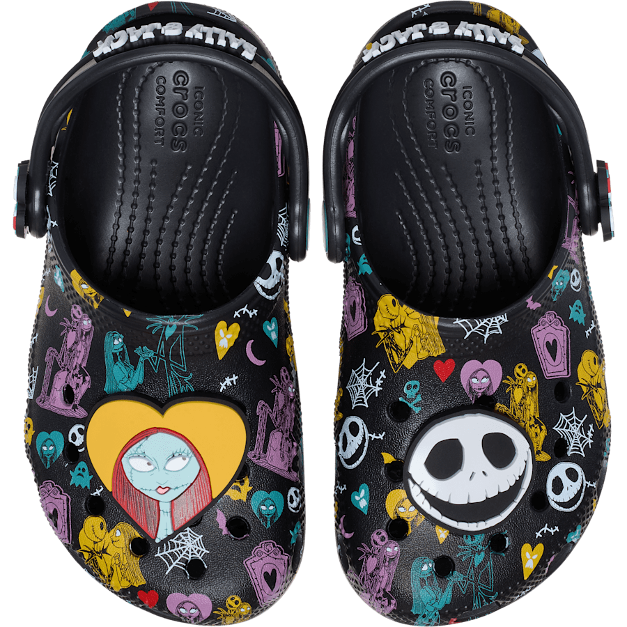 Crocs Toddlers’ Disney Tim Burton's The Nightmare Before Christmas Jack and Sally Classic Clog Sale