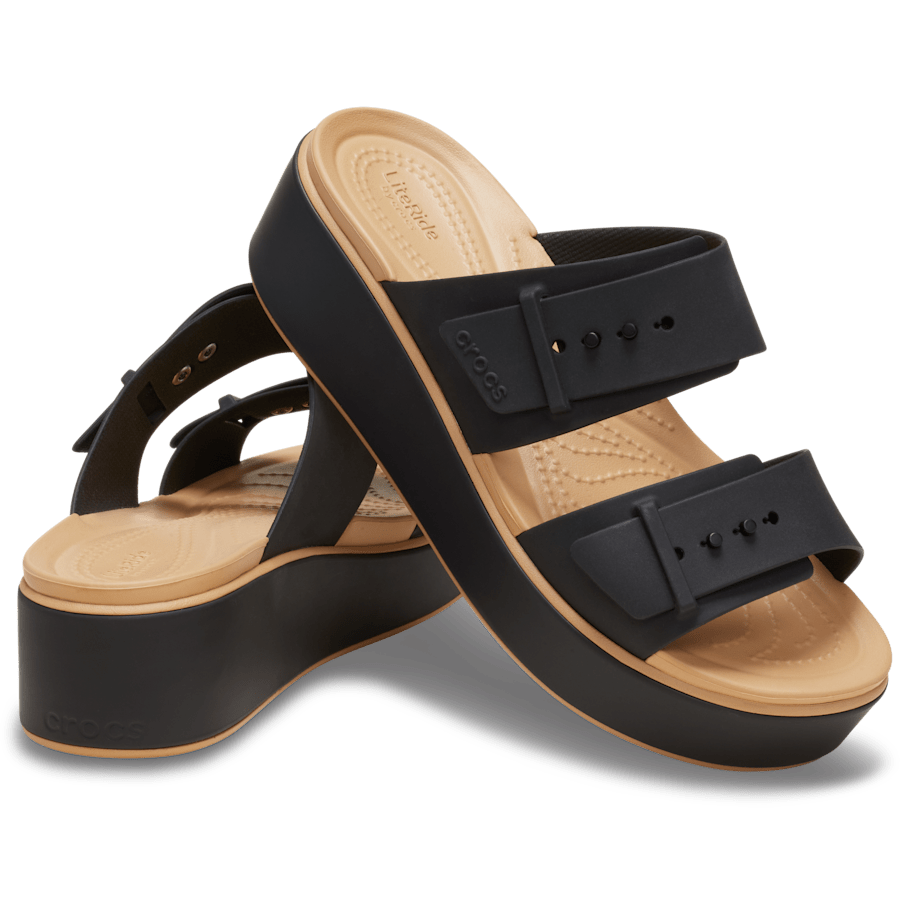 Crocs | Brooklyn Buckle Matte Wrap Low Wedge Online