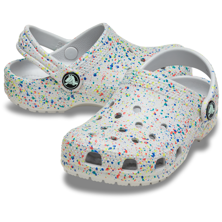 Crocs Kids' Classic Glow Paint Splatter Clog Outlet
