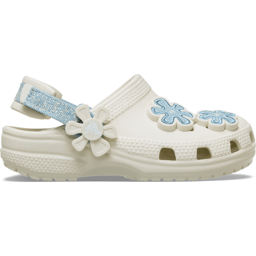 Crocs | Toddler Classic Denim Flower Adjustable Backstrap Clog Sale