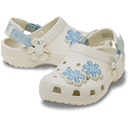 Crocs | Toddler Classic Denim Flower Adjustable Backstrap Clog Sale