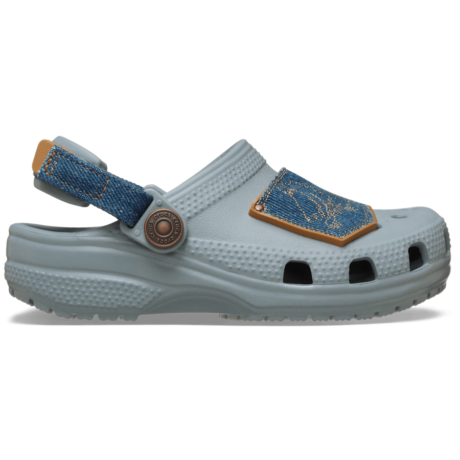 Crocs Toddler Classic Denim Adjustable Backstrap Clog Outlet