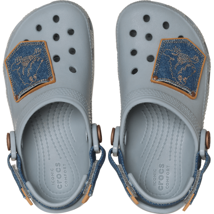 Crocs Toddler Classic Denim Adjustable Backstrap Clog Outlet