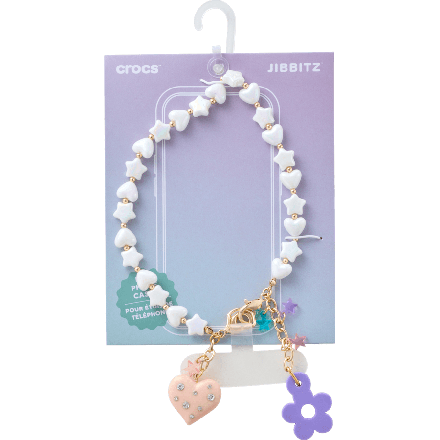 Crocs Beaded Heart Flower Phone Wristlet Sale