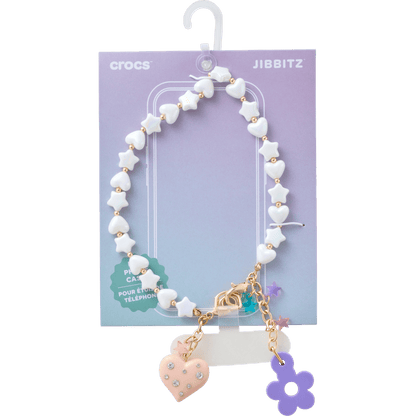 Crocs Beaded Heart Flower Phone Wristlet Sale