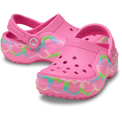 Crocs / Toddler Classic Heart Lights Clog Discount