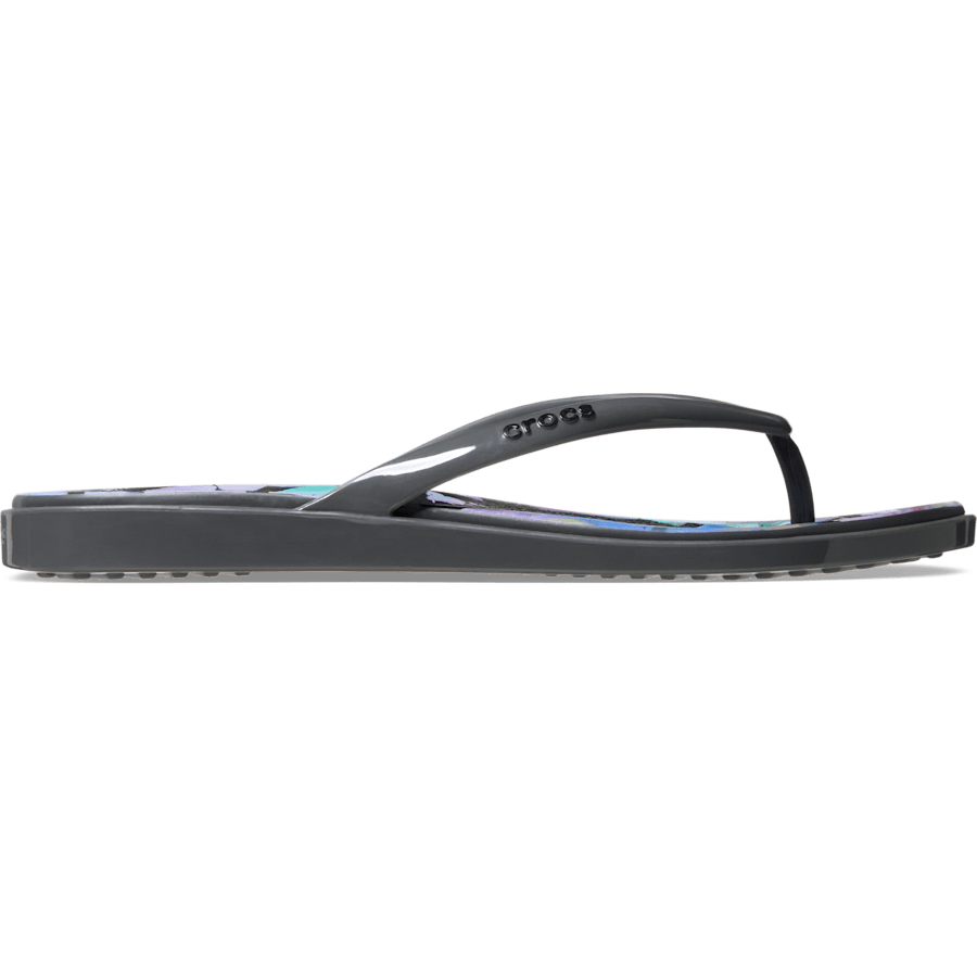 Crocs Miami Round Toe Dark Floral Flip Sale