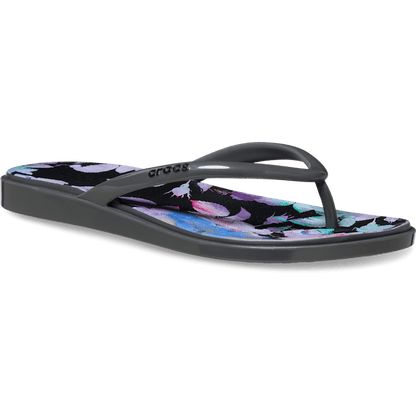 Crocs Miami Round Toe Dark Floral Flip Sale